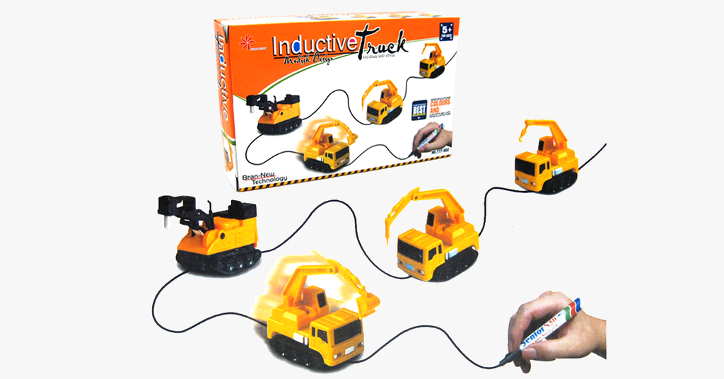 Magic Inductive Toy Truck - Draw Line Induction Rail Car