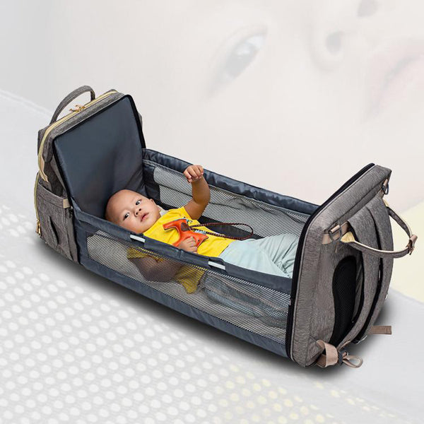 Fold-n-Go™ 3-In-One Expanding Diaper Bag Baby Portable Bassinet