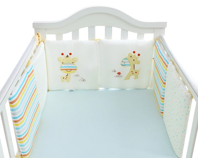 Baby Breathable Crib Bumper Pads for Standard Cribs 6PCS BlueBird Baby