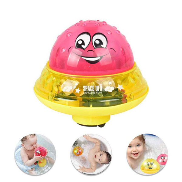 Space UFO Spray Water Baby Bath Toy with Light and Music