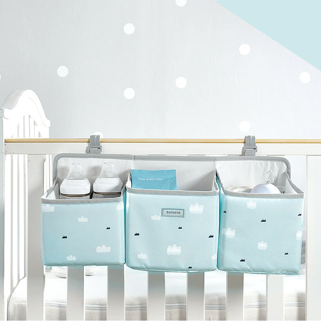 Baby Crib Storage Organizer, Diaper Organizer Crib